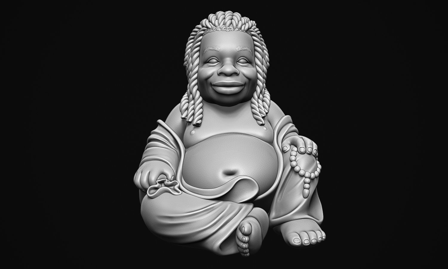 African Buddha 3D print model_2