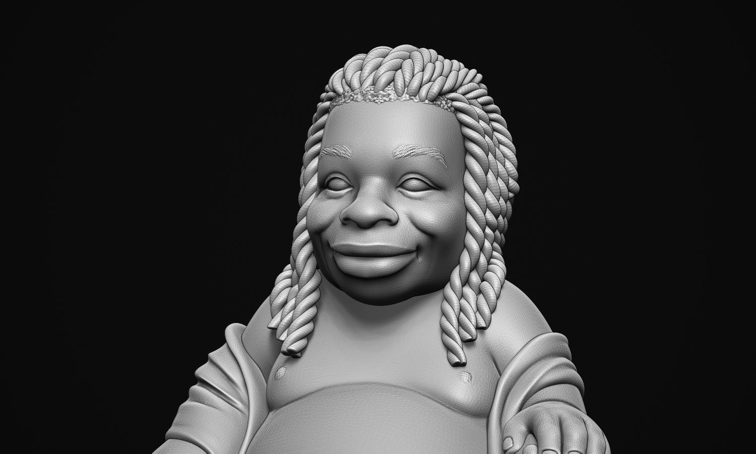 African Buddha 3D print model_4
