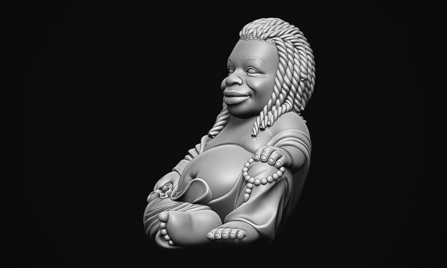 African Buddha 3D print model_24