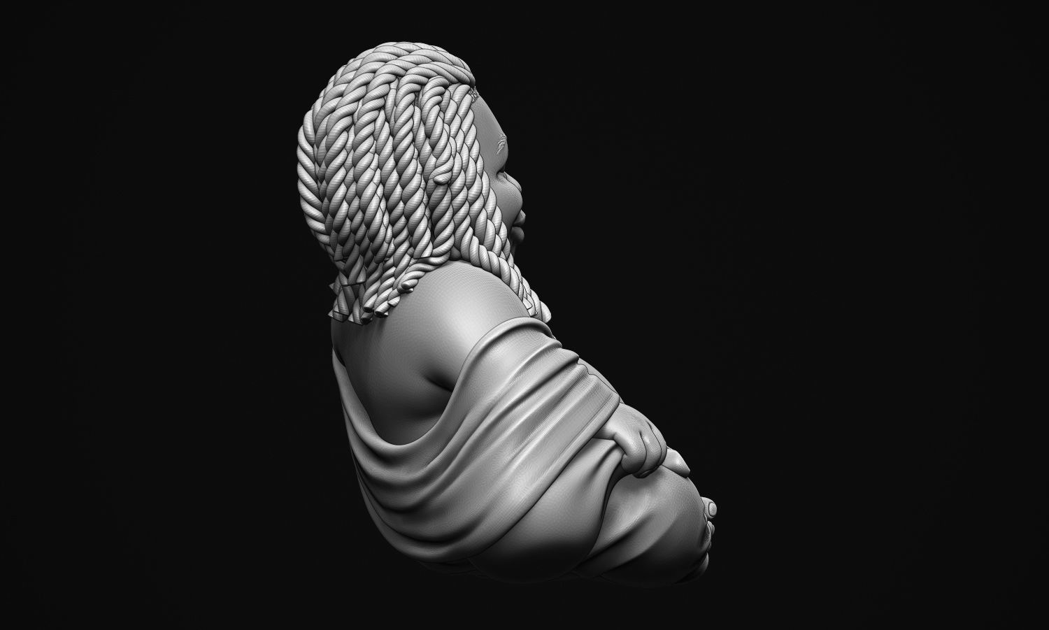African Buddha 3D print model_16