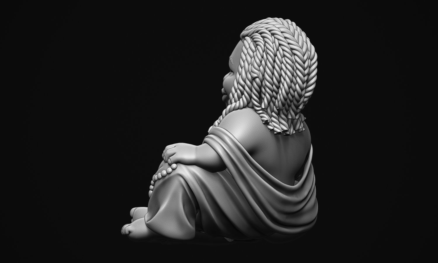 African Buddha 3D print model_21