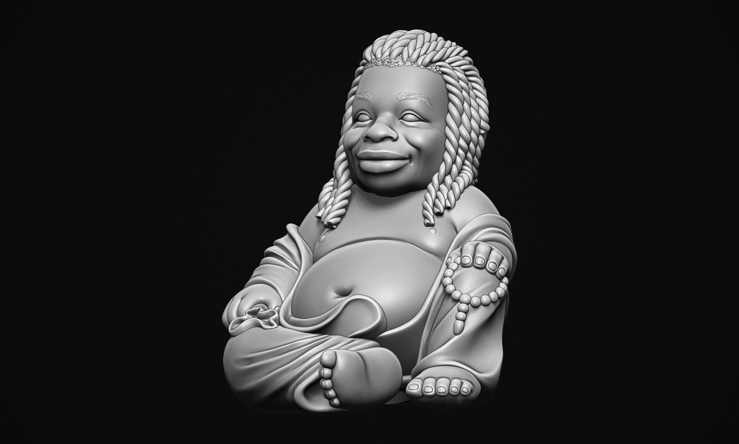African Buddha 3D print model_25