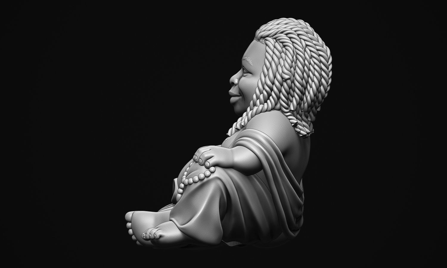 African Buddha 3D print model_22