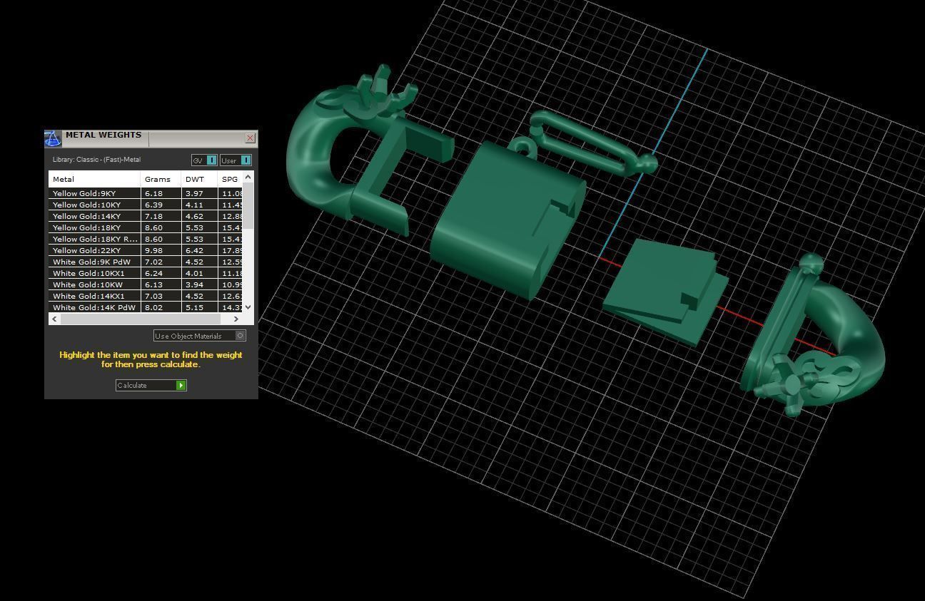 Miami cuban link chain bracelet with an ornament and gems 0139 3D print model_15