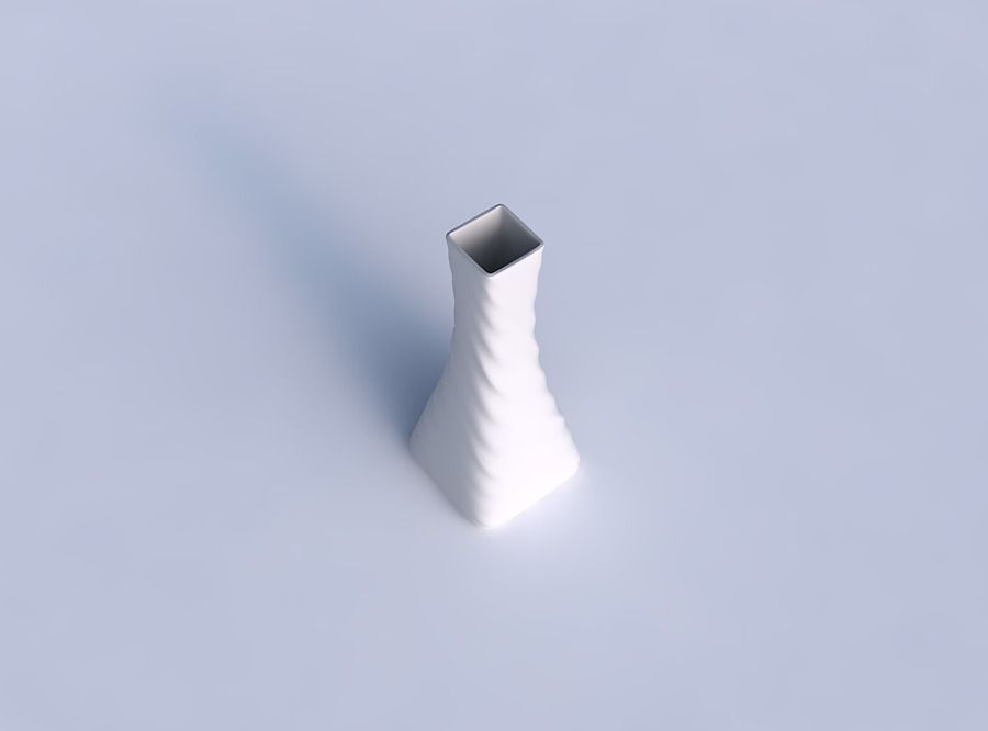 Vase squeezed rectangle with relaxed large twists 3D print model_1