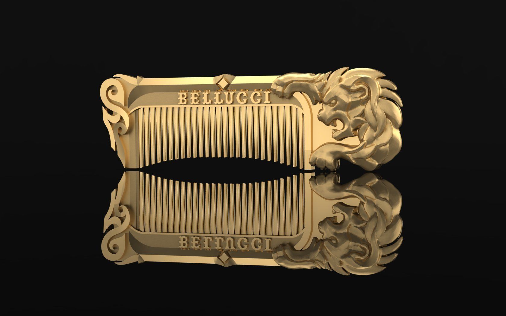 Hairbrush Lion 3D print model_3