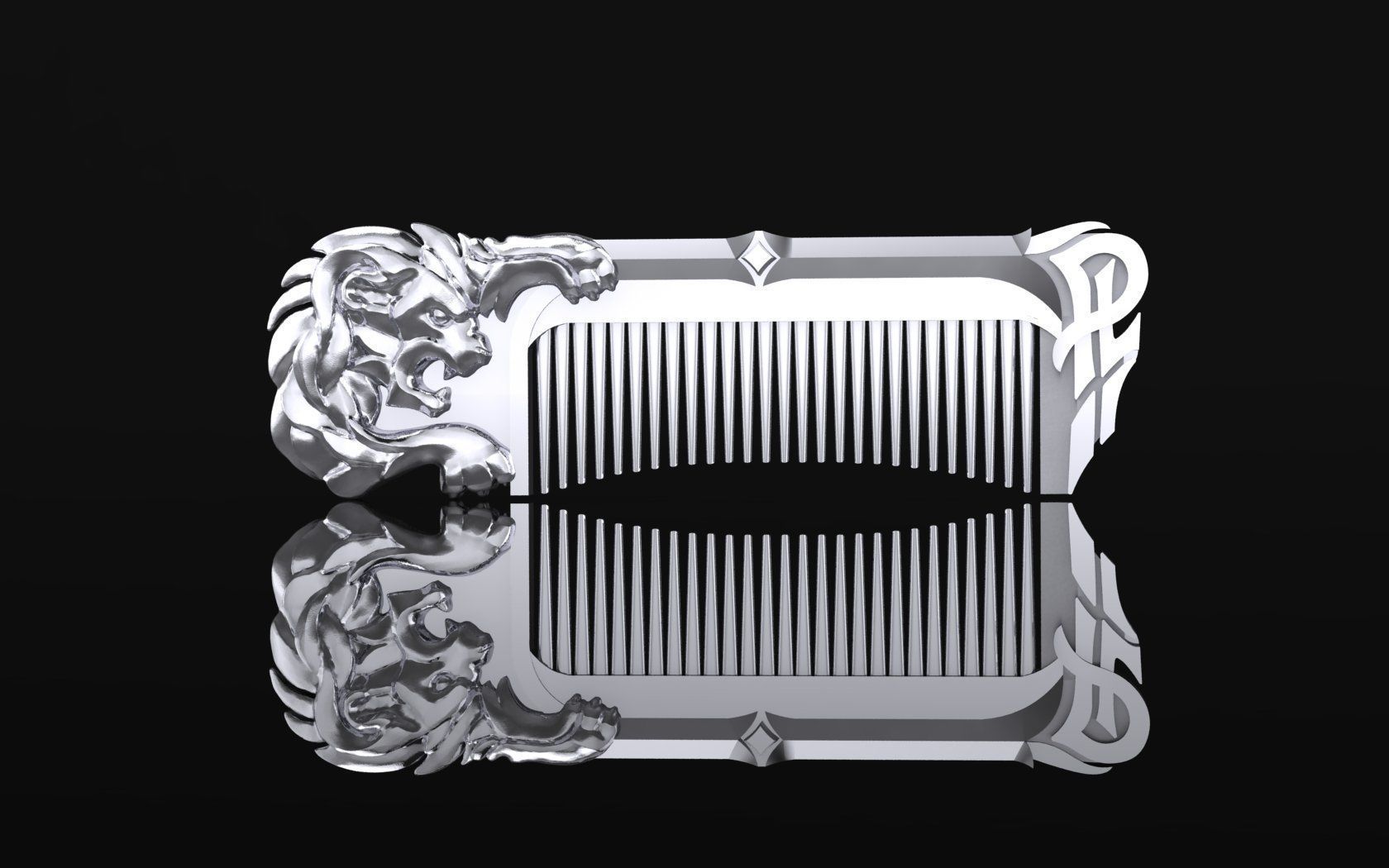 Hairbrush Lion 3D print model_4