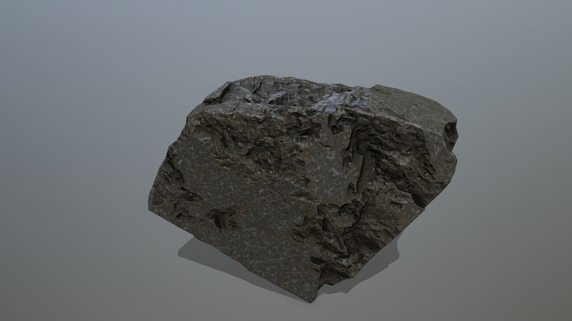 cliff rock set Low-poly 3D model_16
