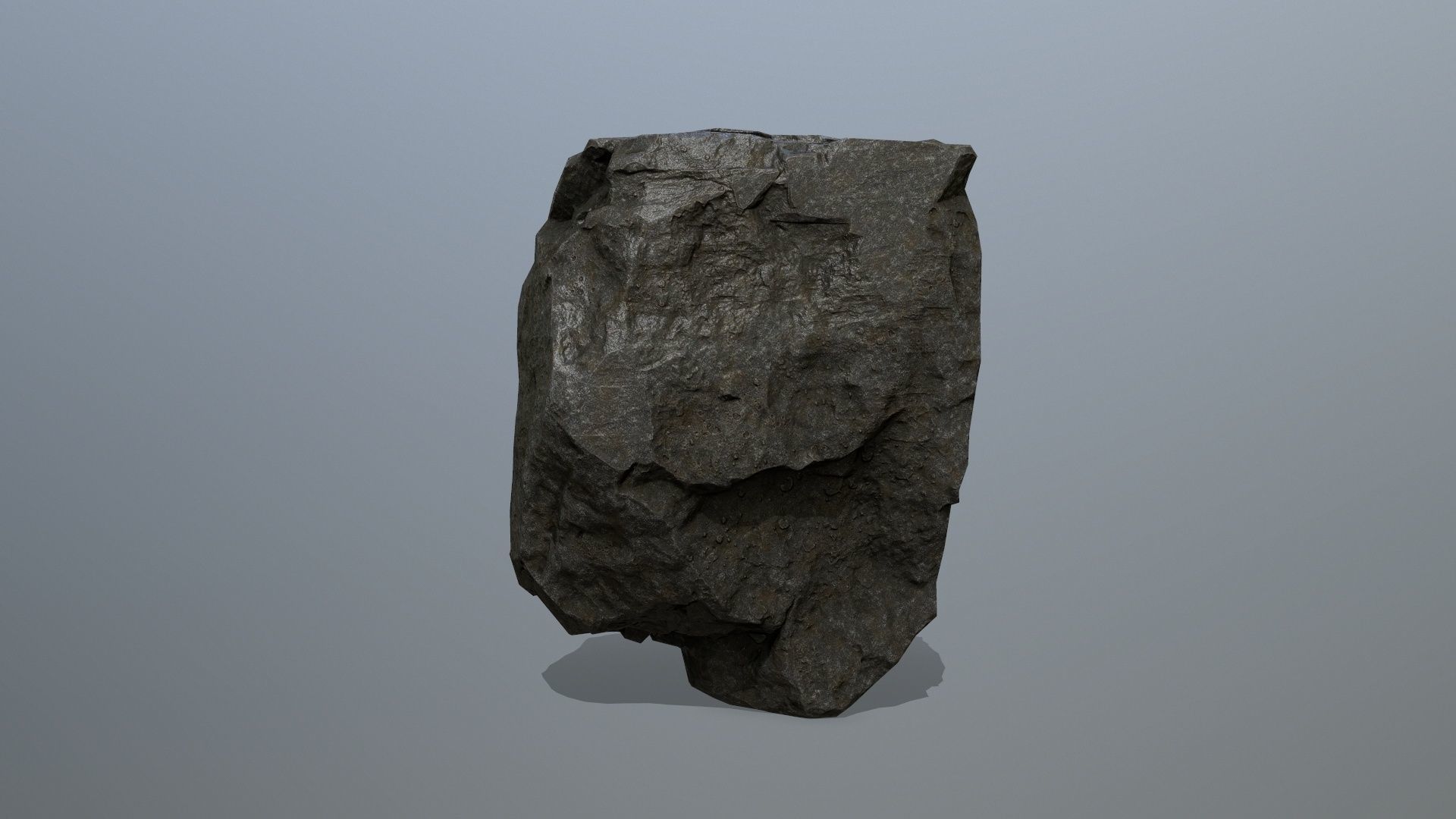 cliff rock set Low-poly 3D model_17