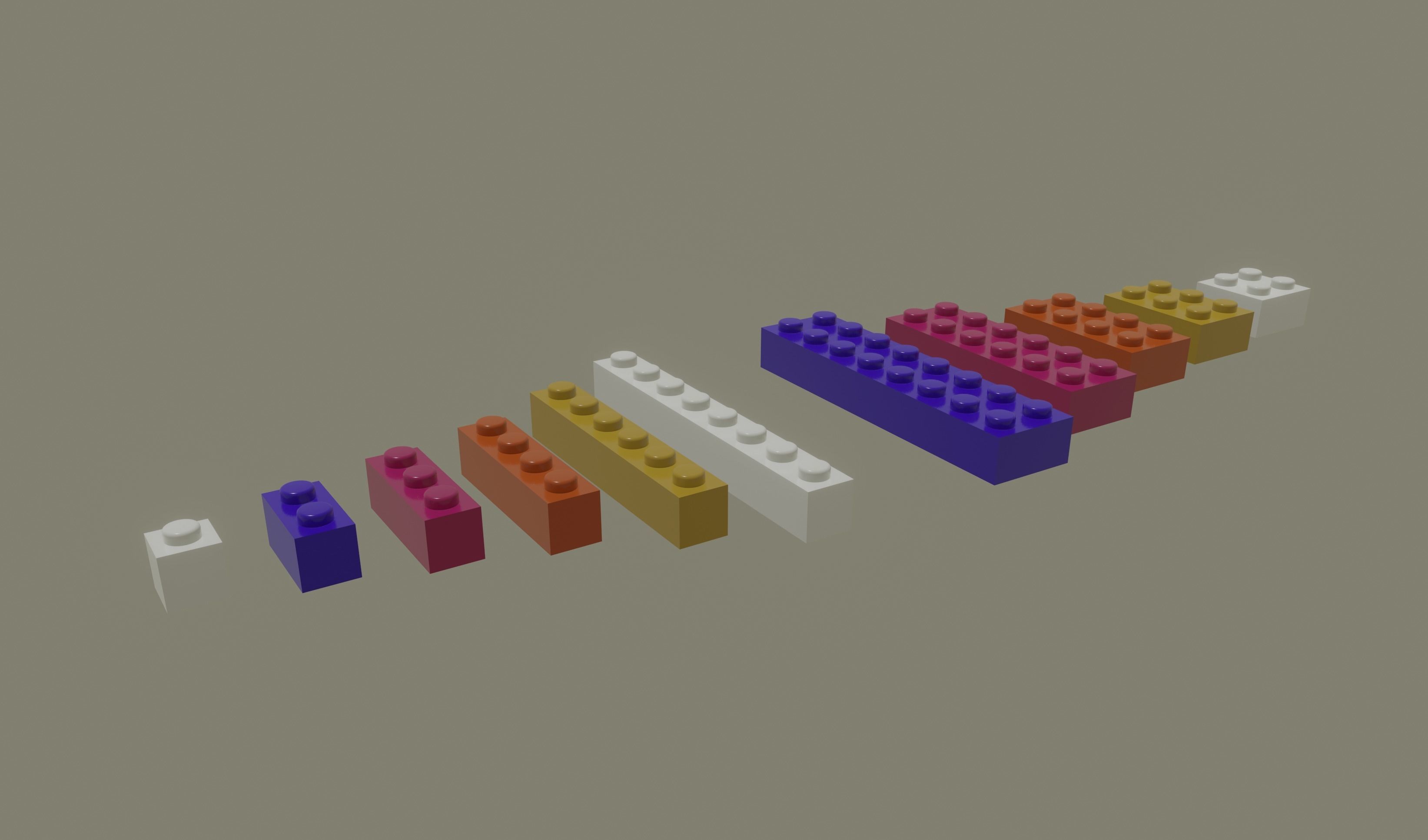 Lego Bricks 3D model_5