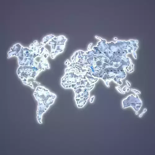 Winter map on the wall