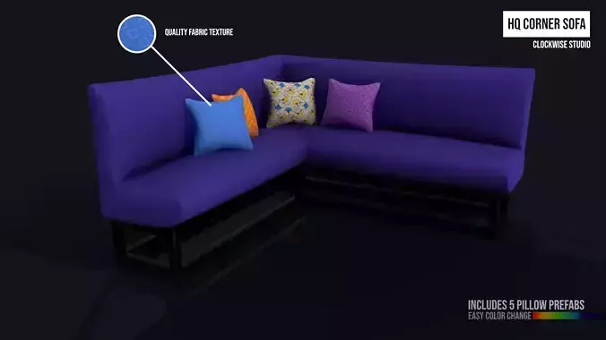 Corner Sofa with pillows