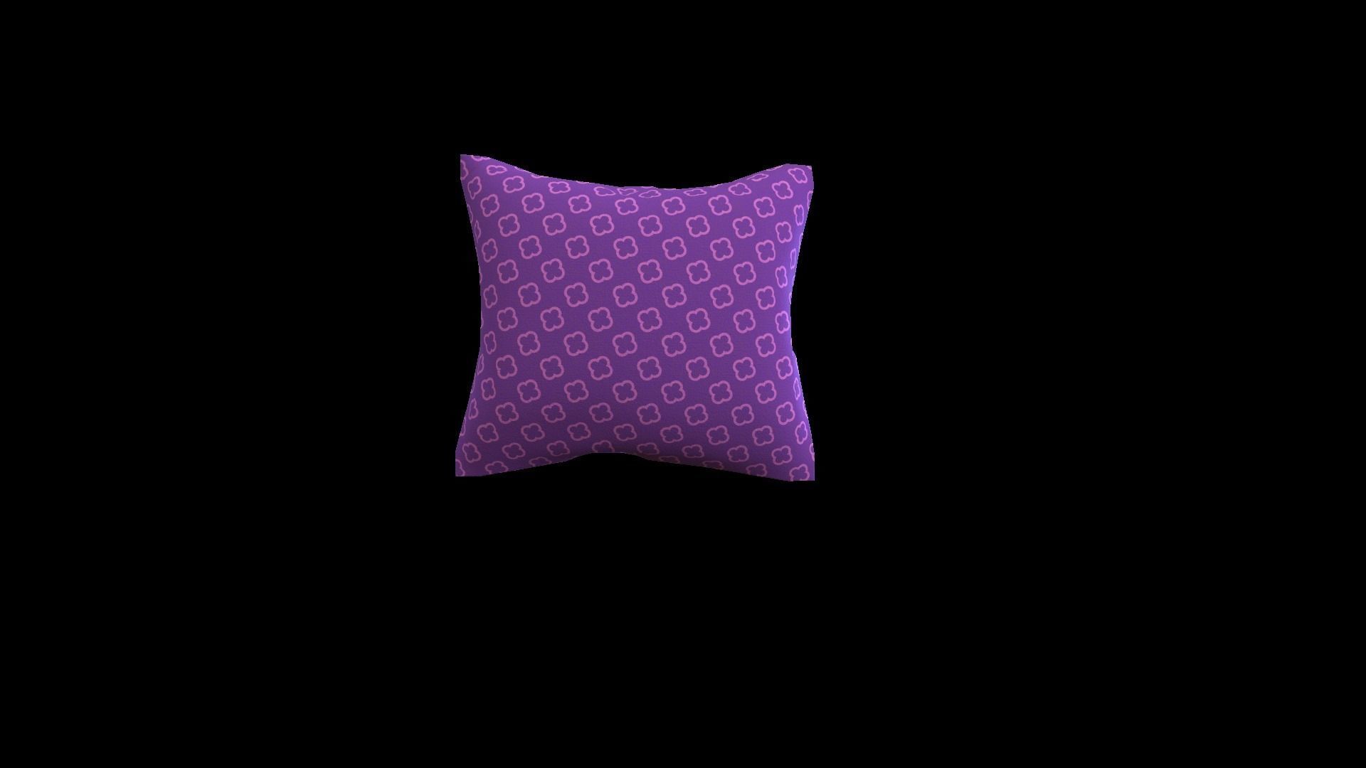 Corner Sofa with pillows Low-poly 3D model_11