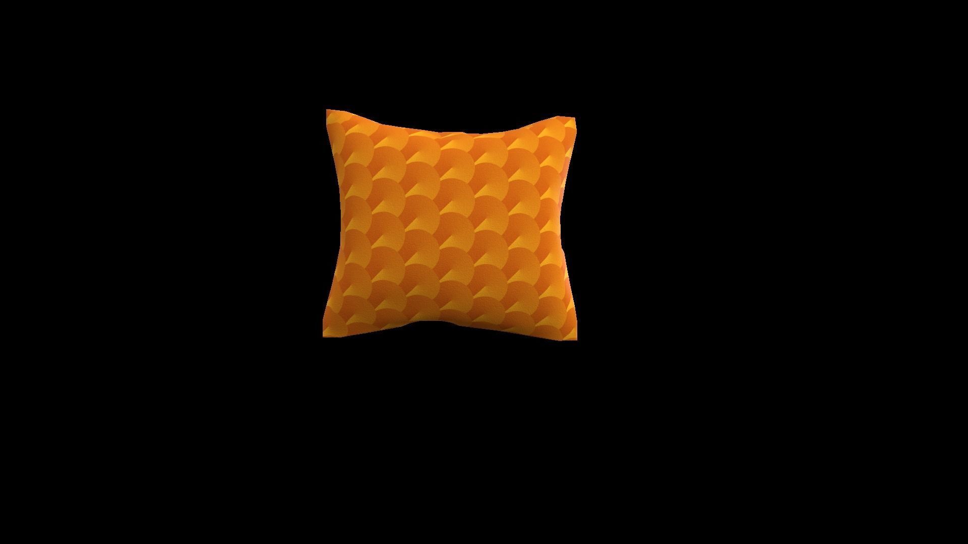 Corner Sofa with pillows Low-poly 3D model_8