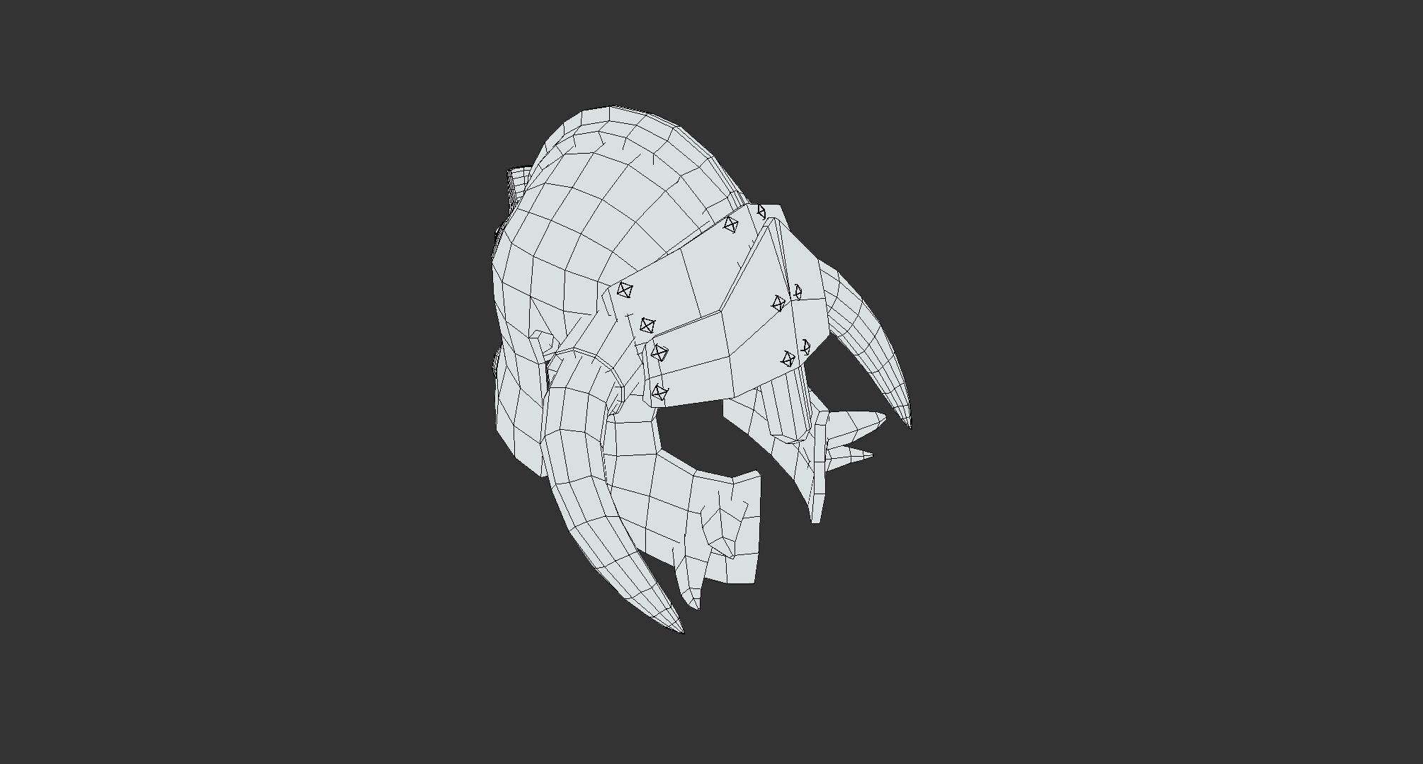 Orcish Helmet Low-poly 3D model_5