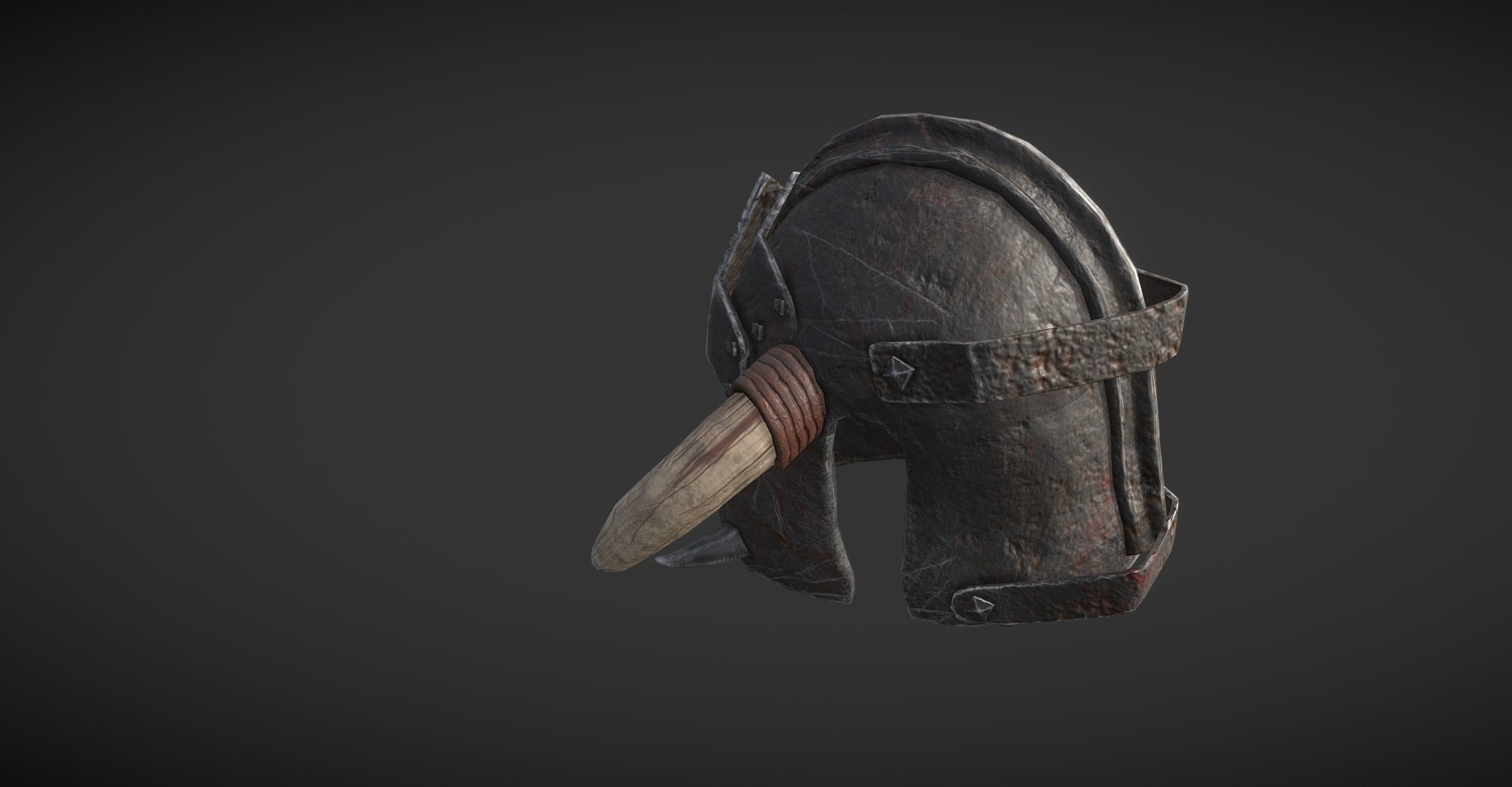 Orcish Helmet Low-poly 3D model_2