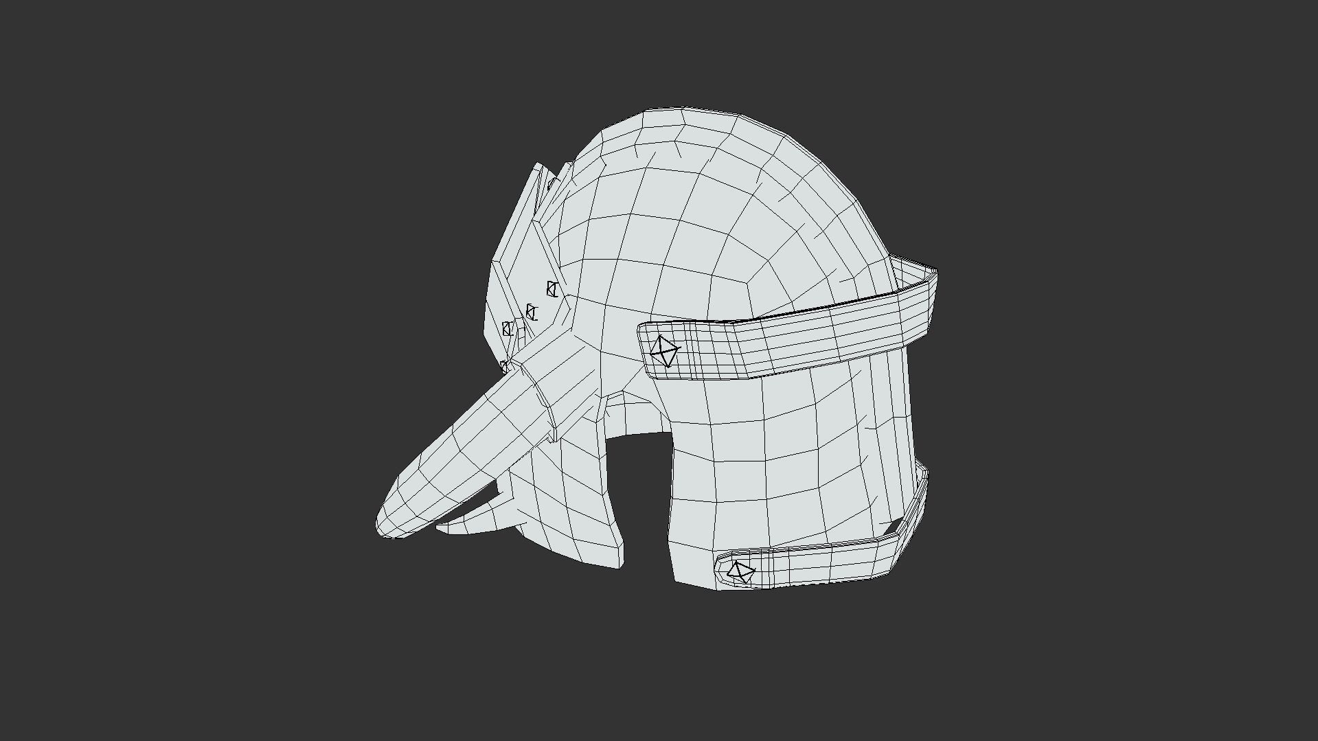 Orcish Helmet Low-poly 3D model_3