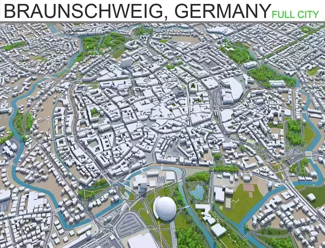 Braunschweig Brunswick City in Germany 40km