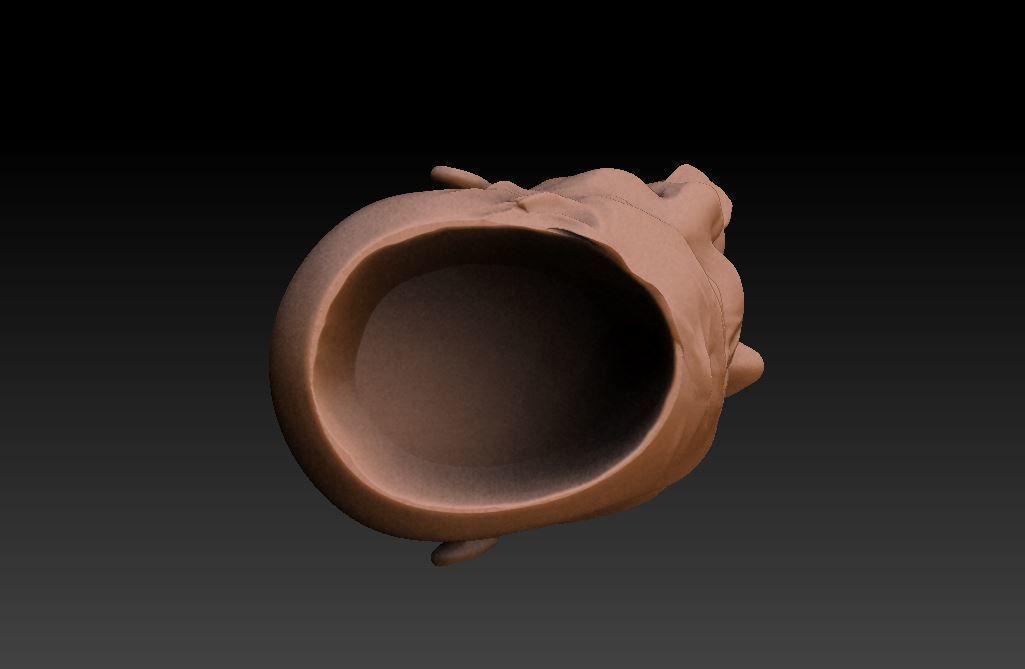 human face stylized pot 3D print model 3D print model_11