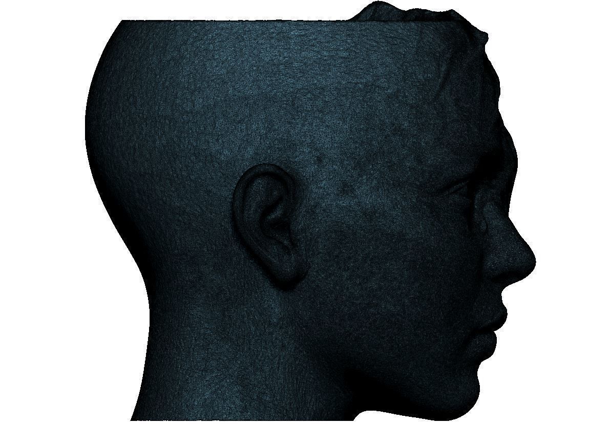 human face stylized pot 3D print model 3D print model_7