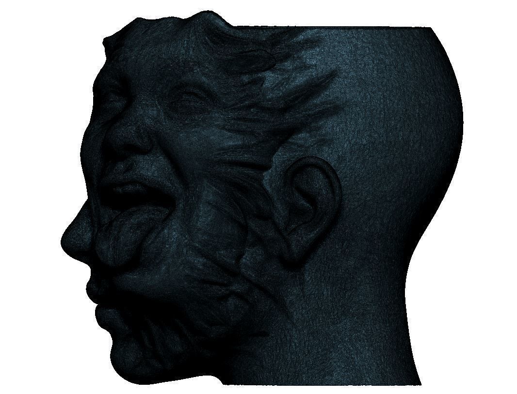 human face stylized pot 3D print model 3D print model_15