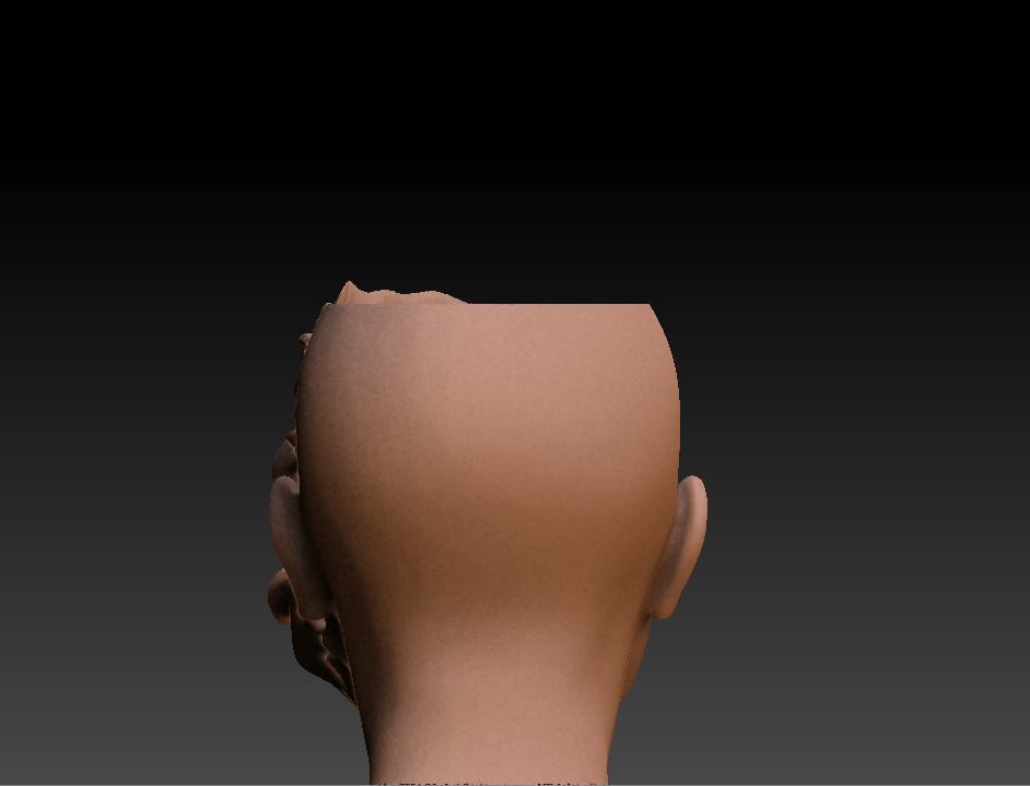 human face stylized pot 3D print model 3D print model_13