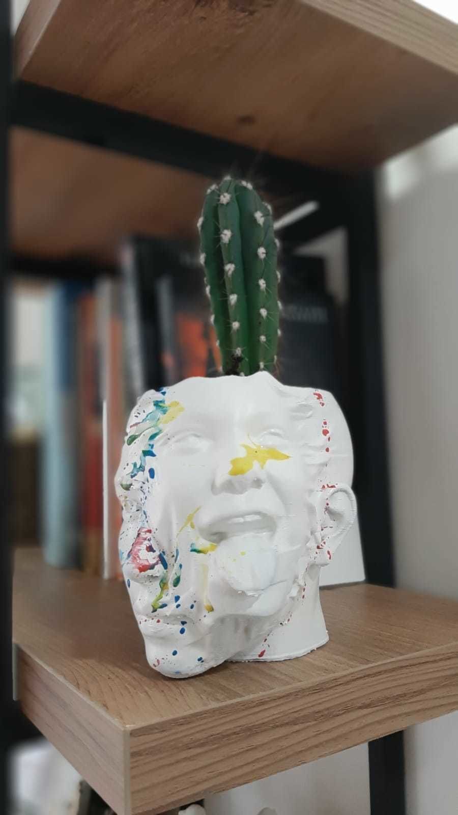 human face stylized pot 3D print model 3D print model_4