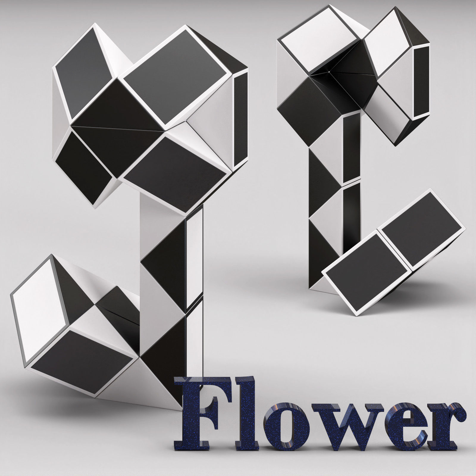 Snake puzzle collection Free 3D model_8