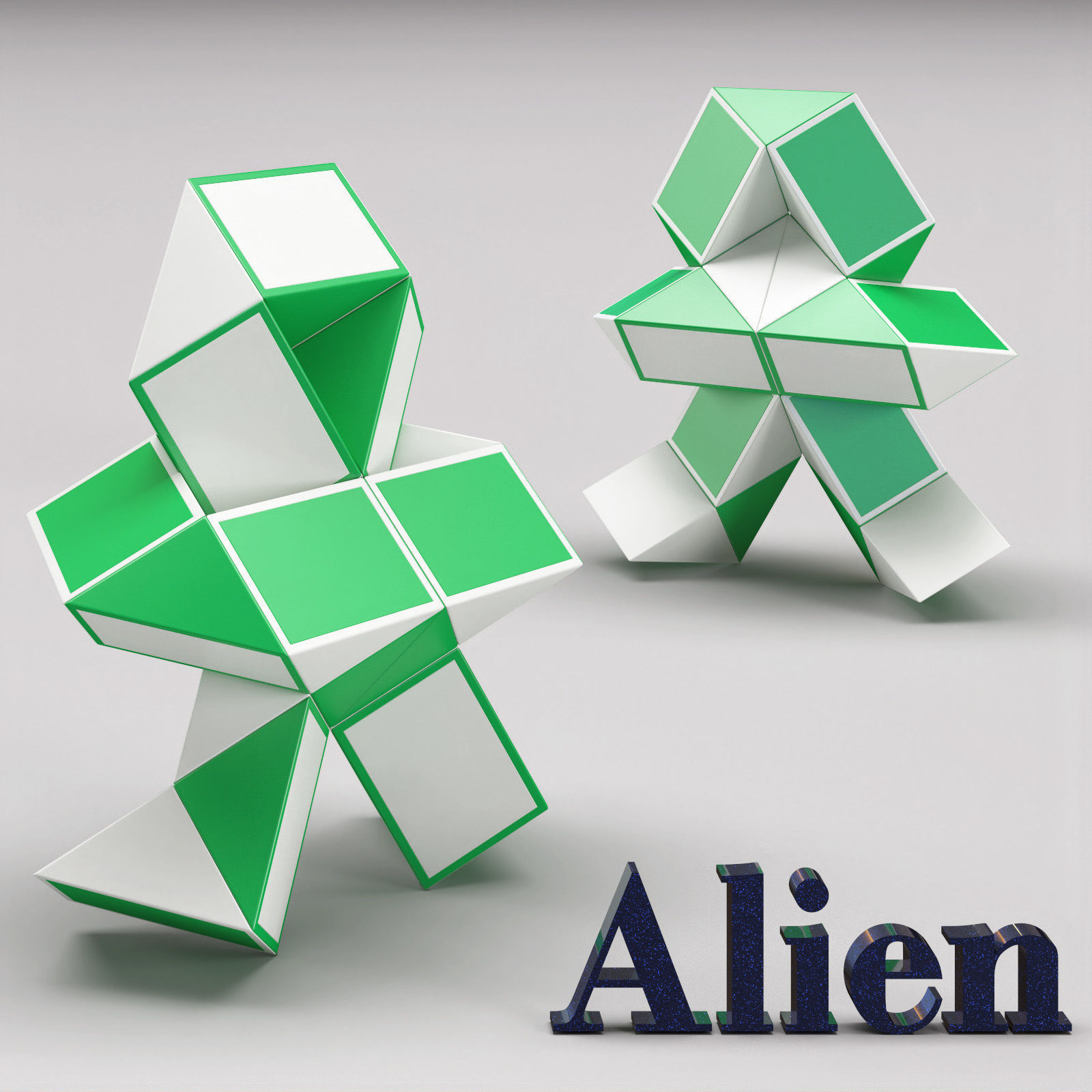 Snake puzzle collection Free 3D model_1