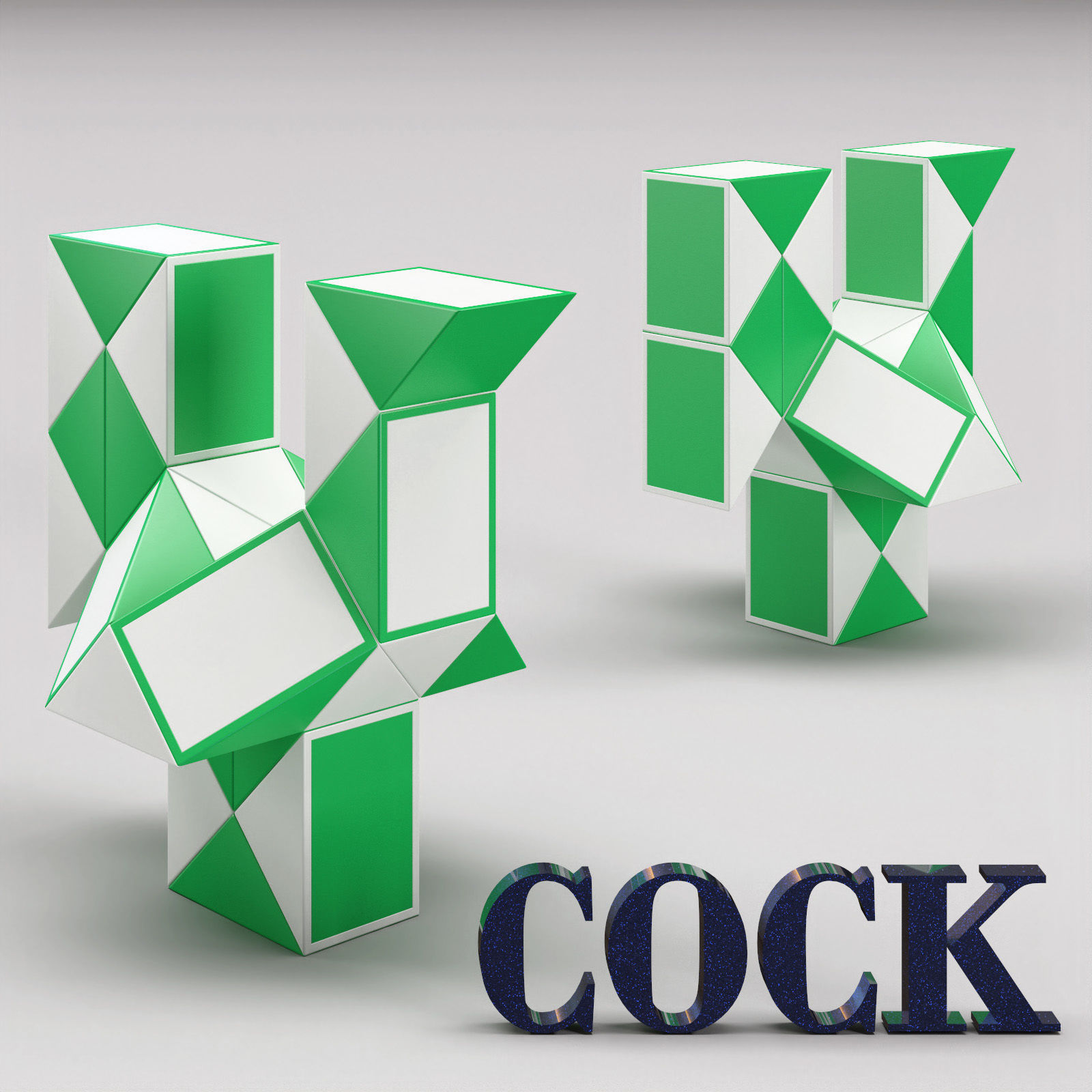 Snake puzzle collection Free 3D model_4