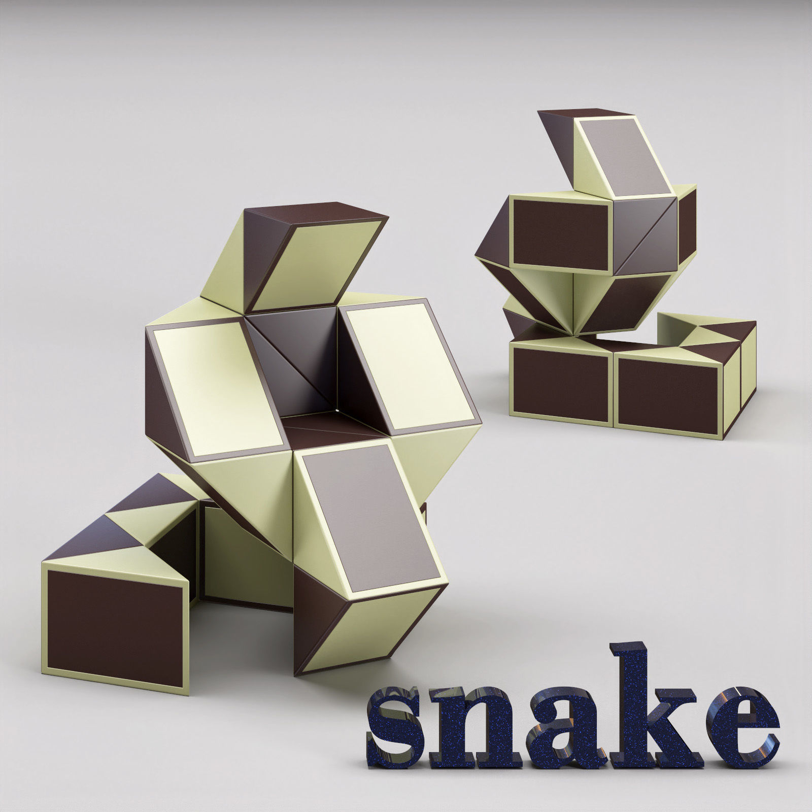Snake puzzle collection Free 3D model_18