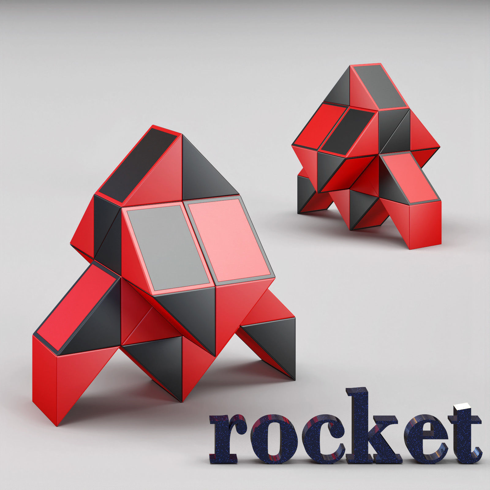 Snake puzzle collection Free 3D model_16