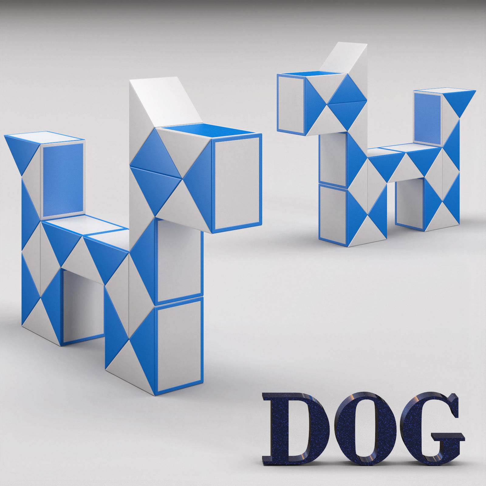 Snake puzzle collection Free 3D model_7