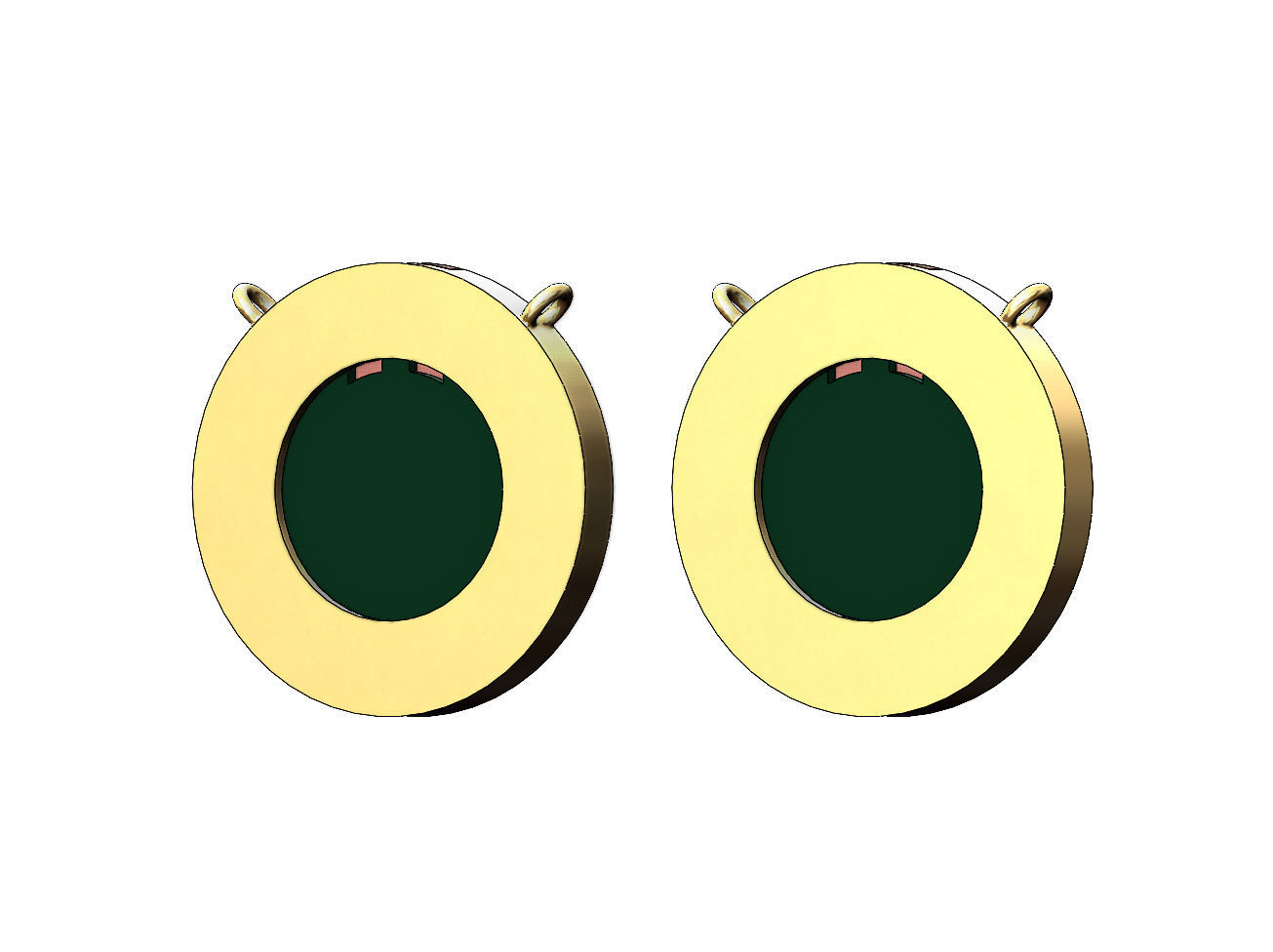 Diamond T circle pendant 3D print model_2