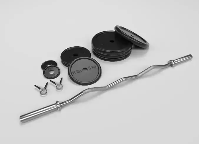 EZ Curl Curved Barbell 