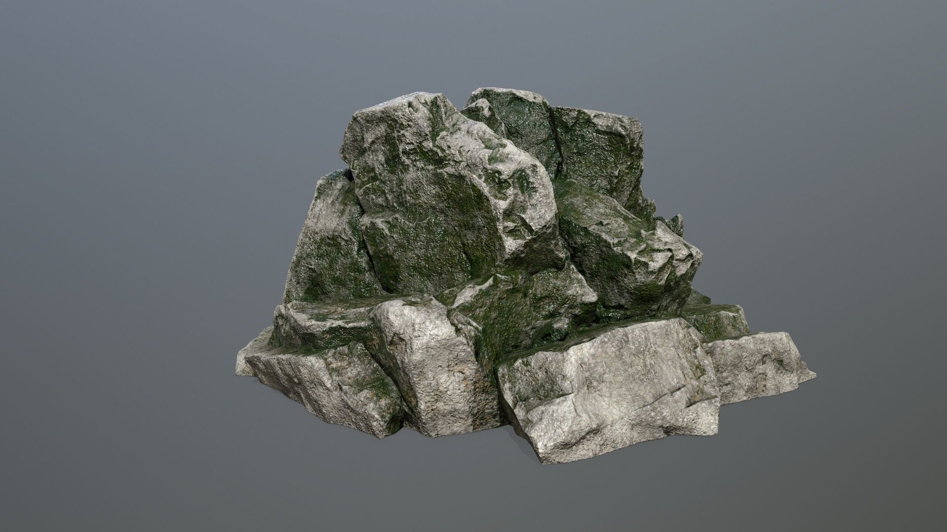 rock set Low-poly 3D model_12