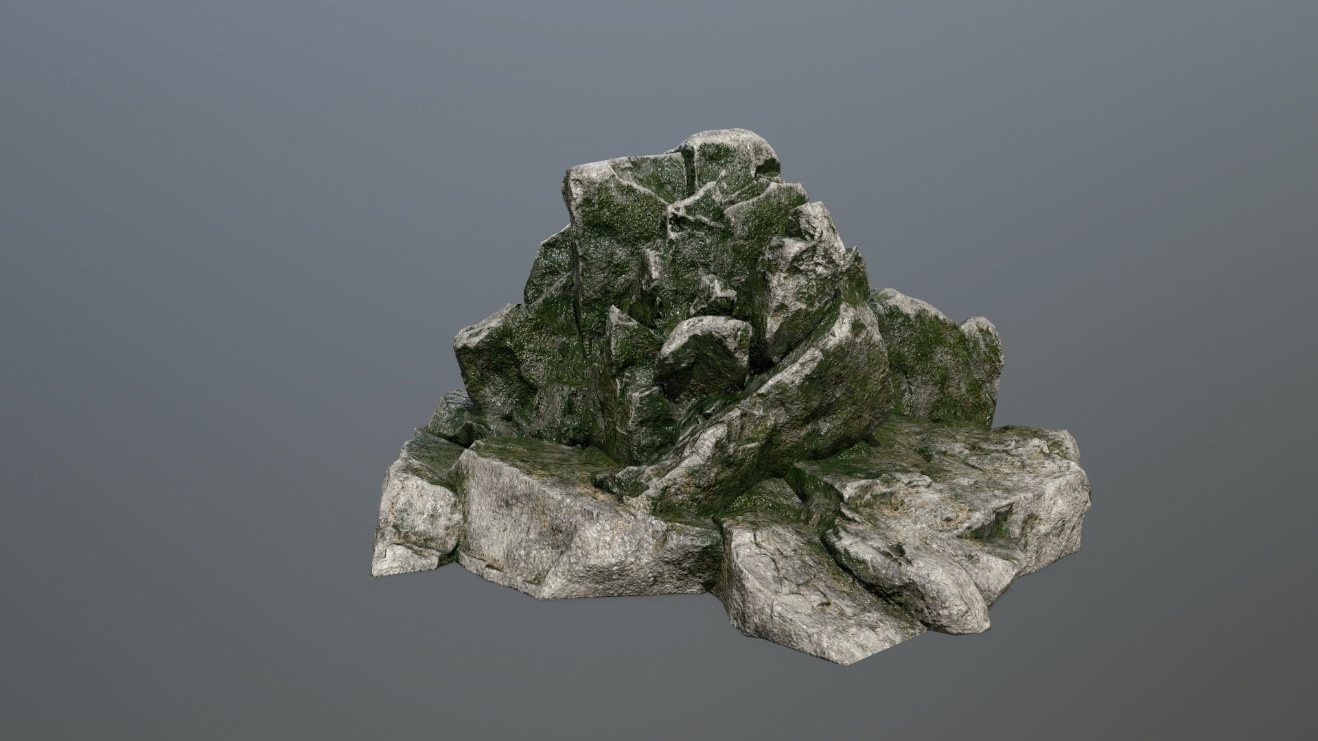 rock set Low-poly 3D model_14