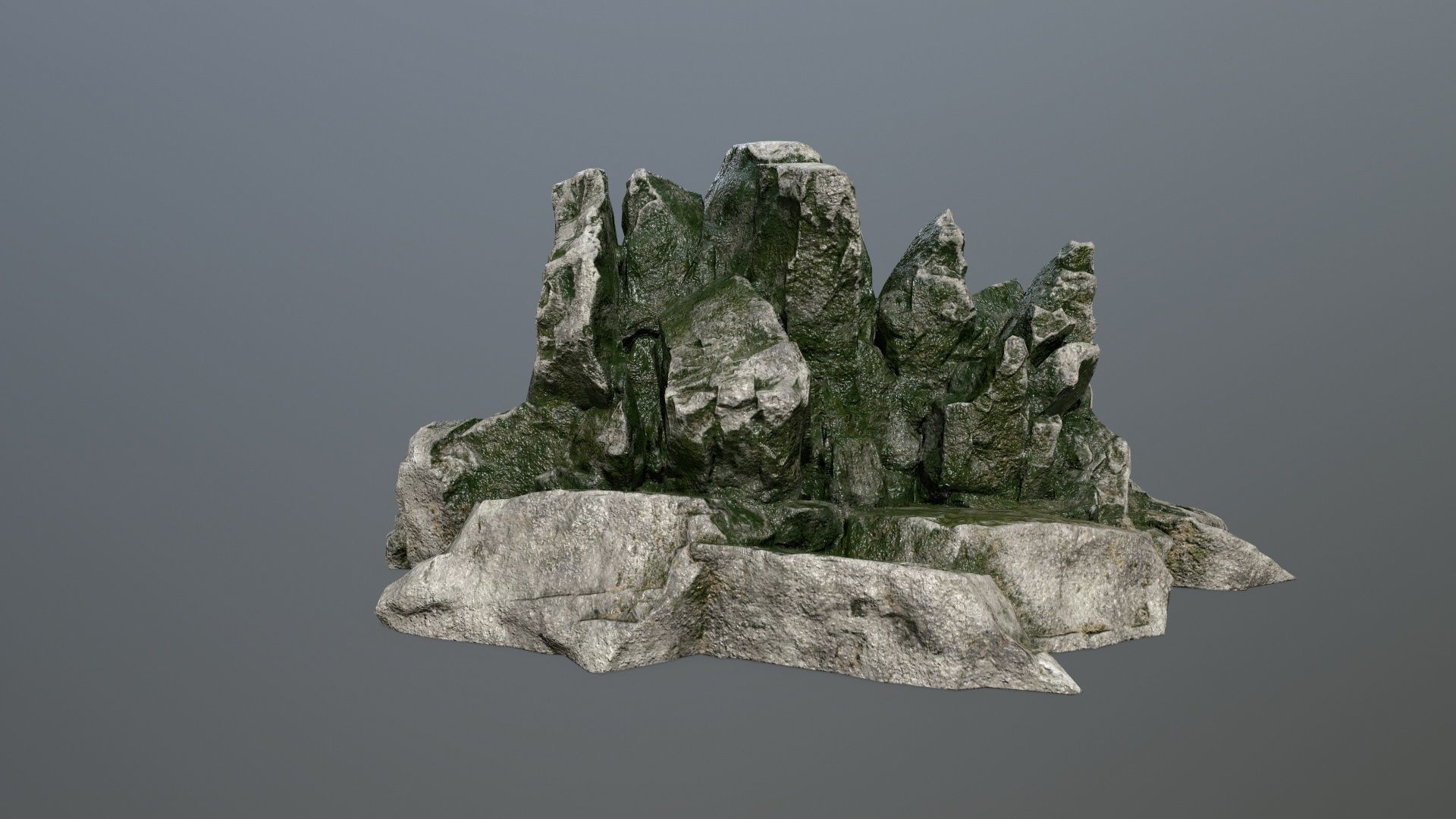 rock set Low-poly 3D model_13