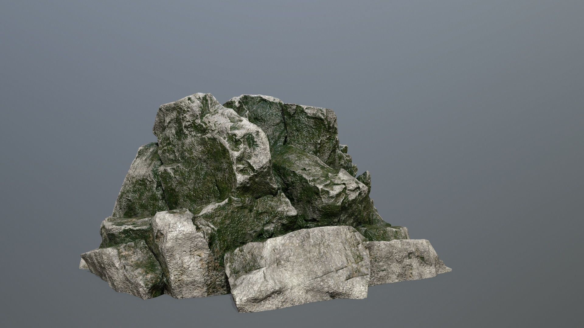 rock set Low-poly 3D model_4