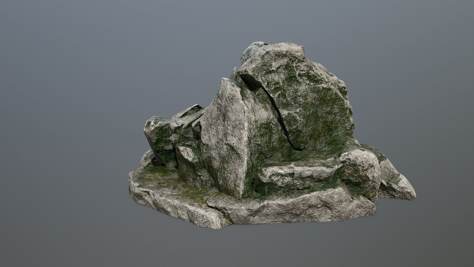 rock set Low-poly 3D model_11