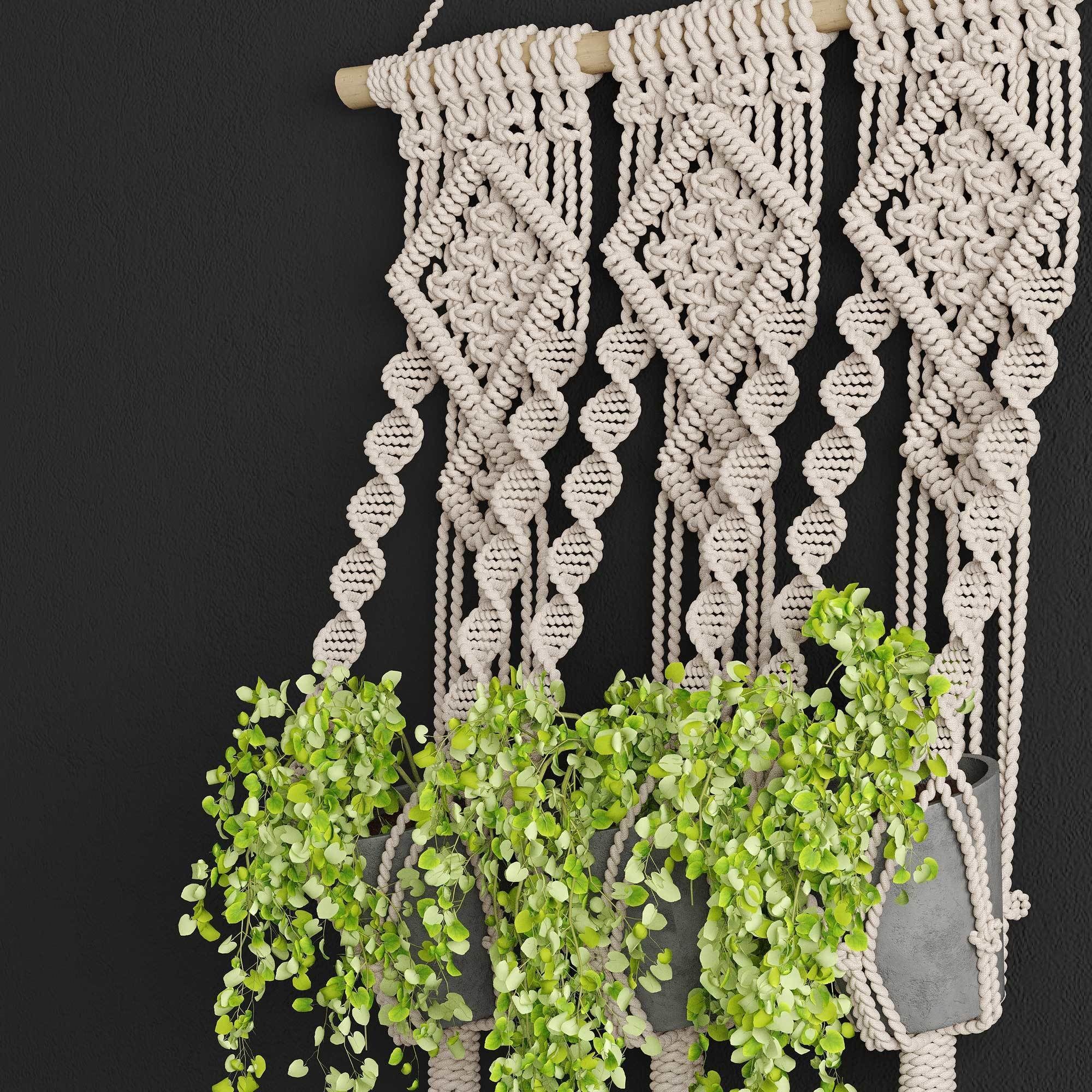 Macrame Planter 3D model_1