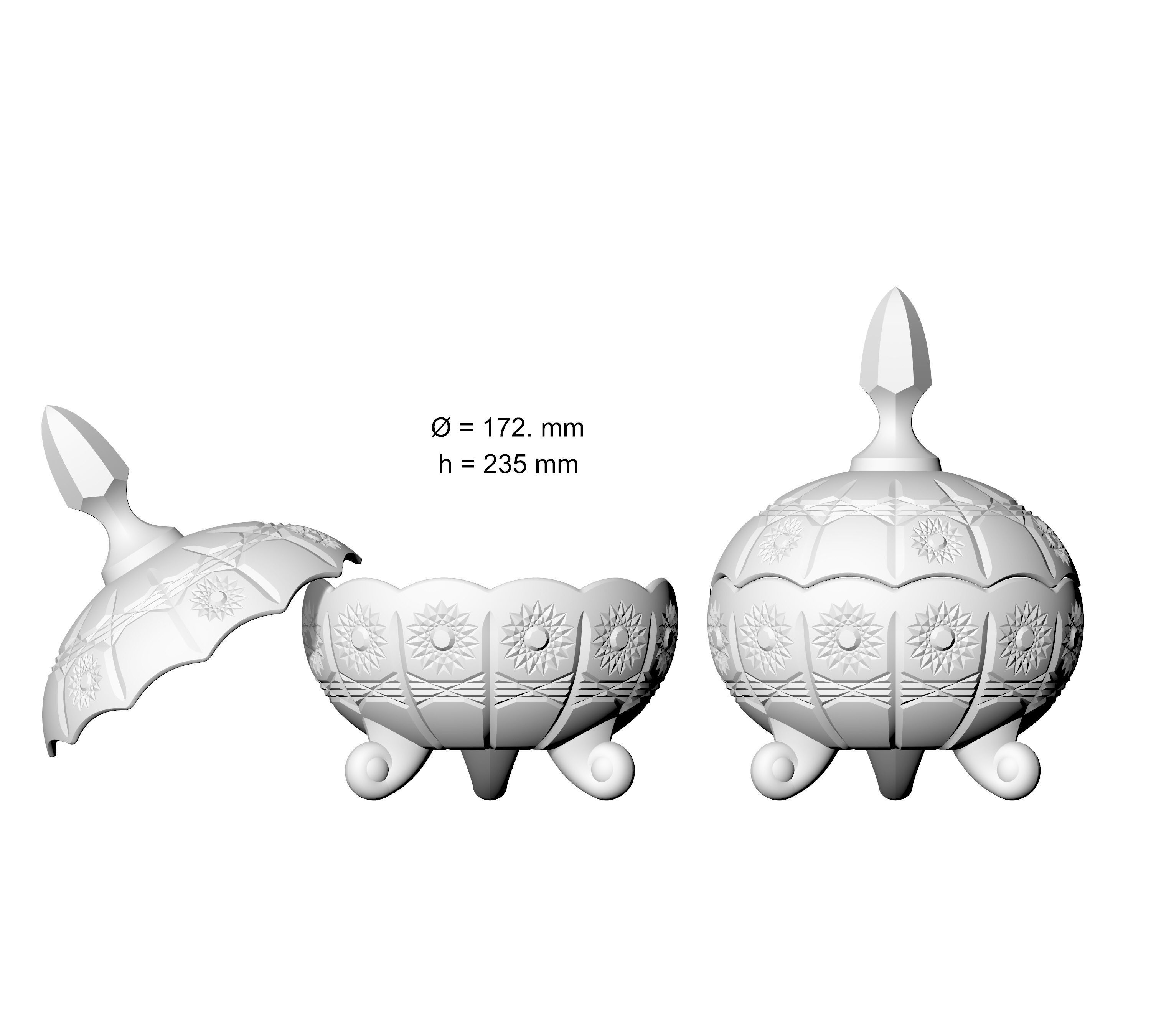 DECORE SET crystal glassware 3D print model_11