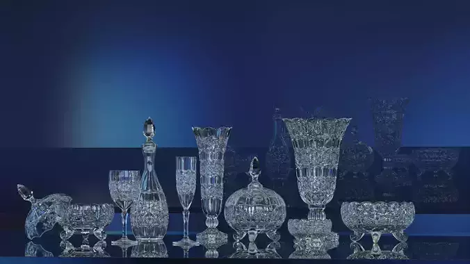 DECORE SET crystal glassware 3D print model
