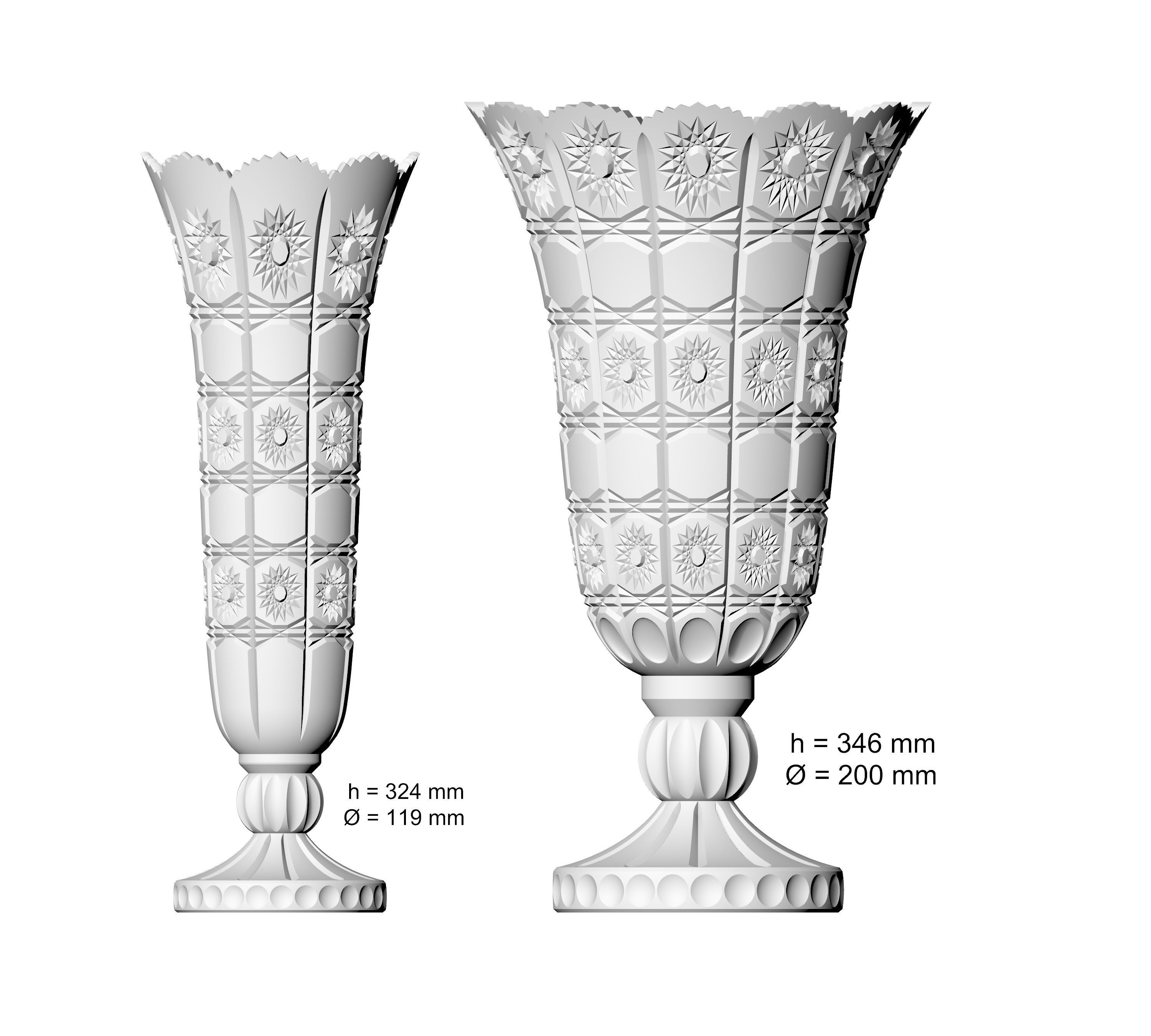 DECORE SET crystal glassware 3D print model_12