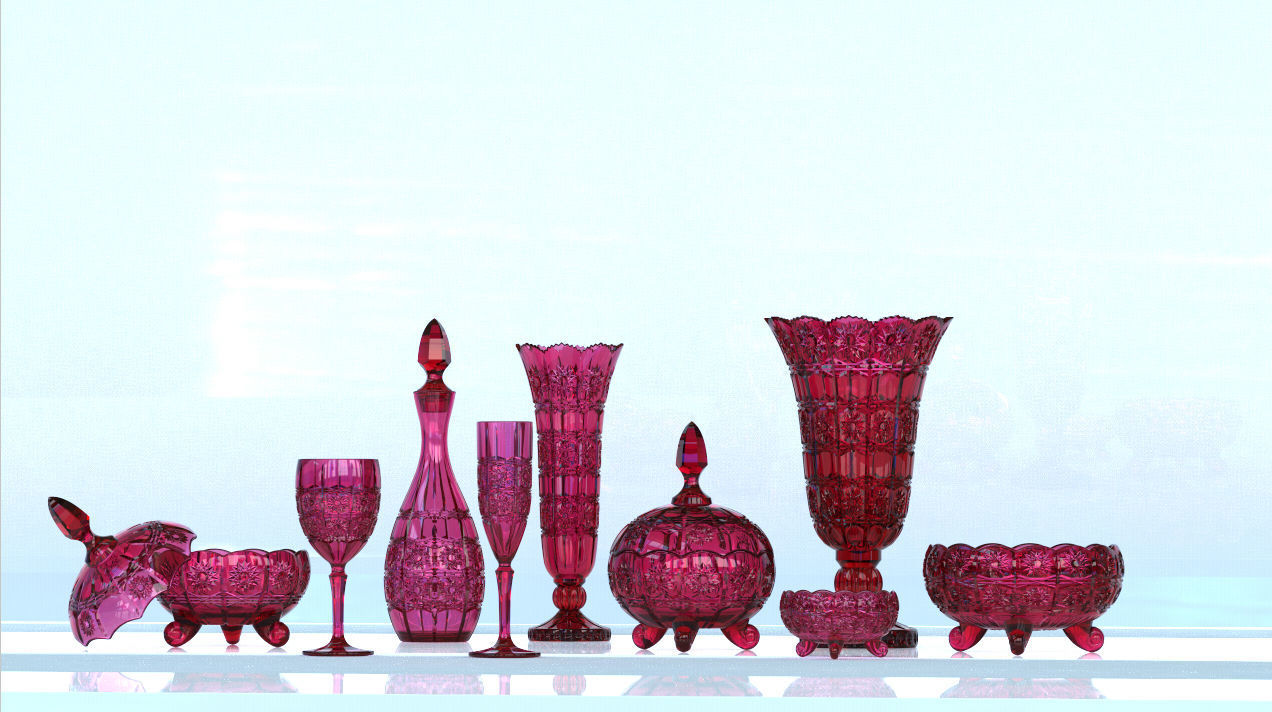 DECORE SET crystal glassware 3D print model_3