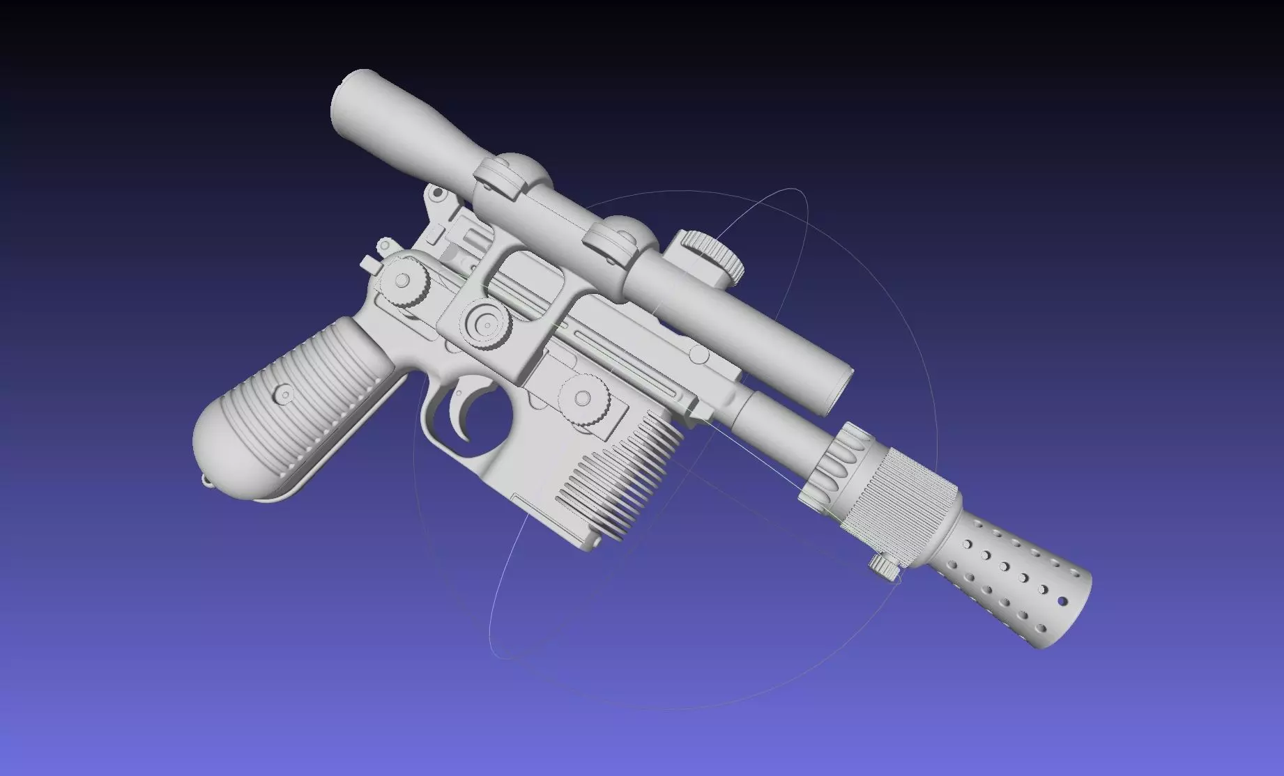 Star Wars Han Solo Blaster Basic Model 3D model_0