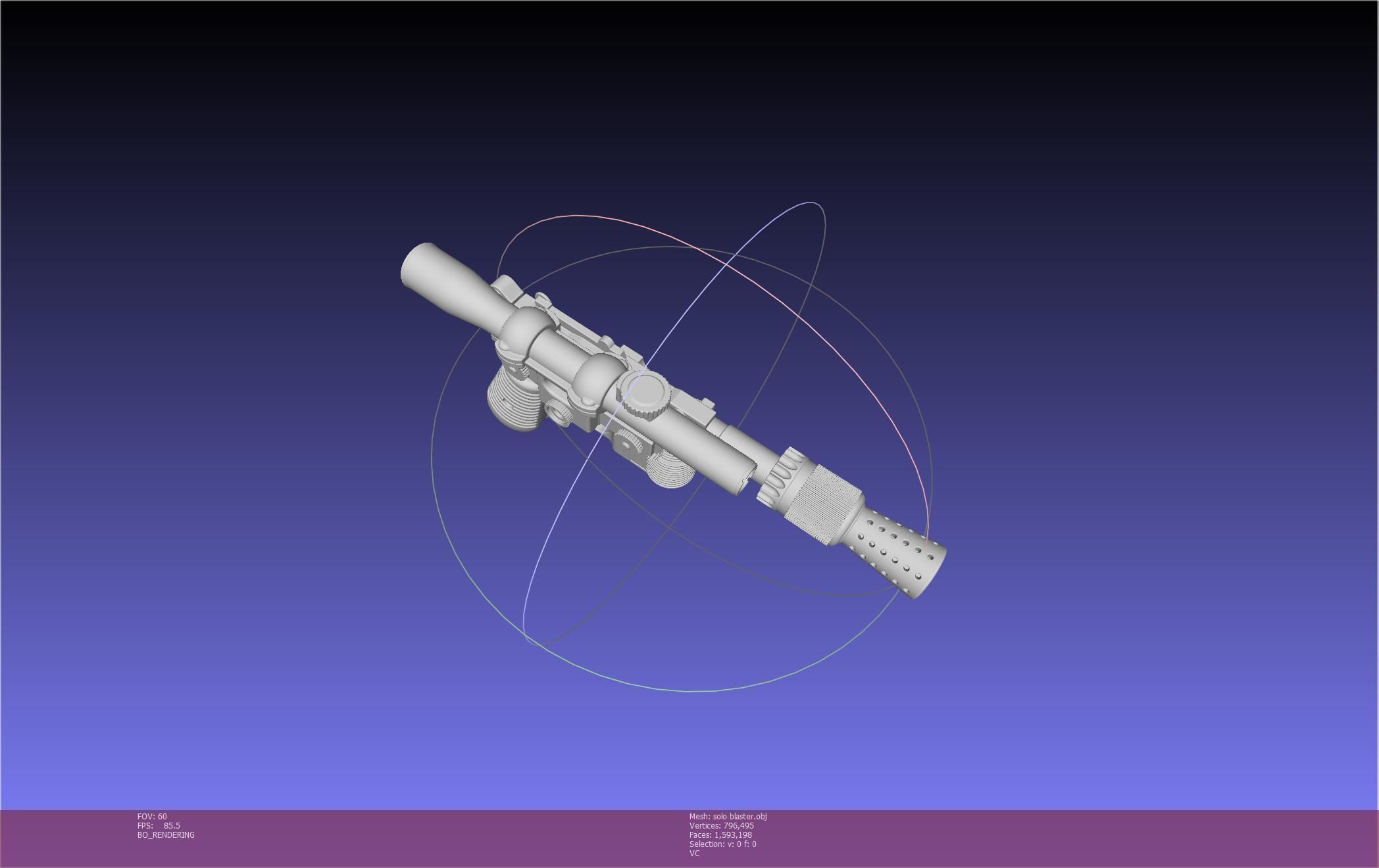 Star Wars Han Solo Blaster Basic Model 3D model_92