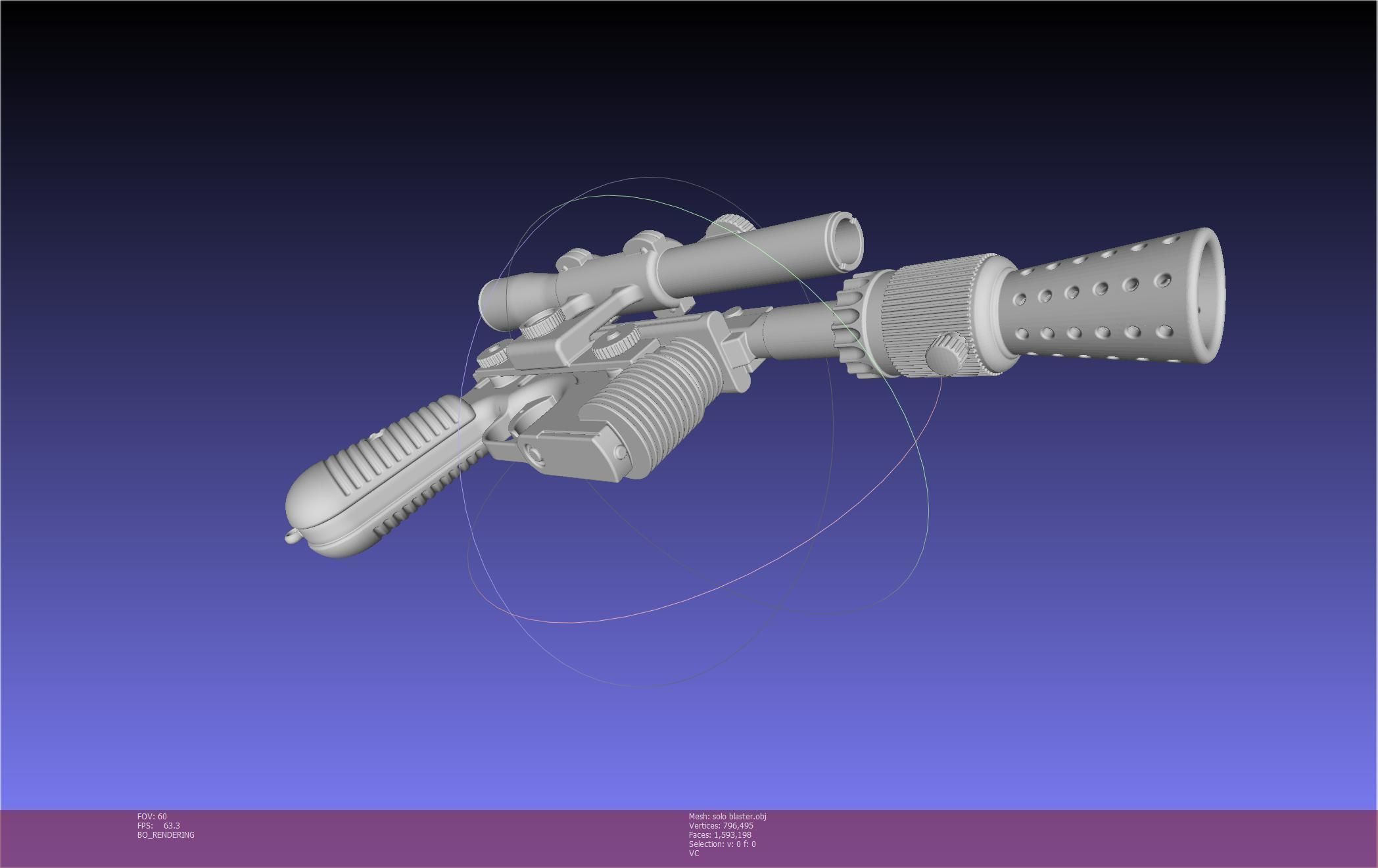 Star Wars Han Solo Blaster Basic Model 3D model_34