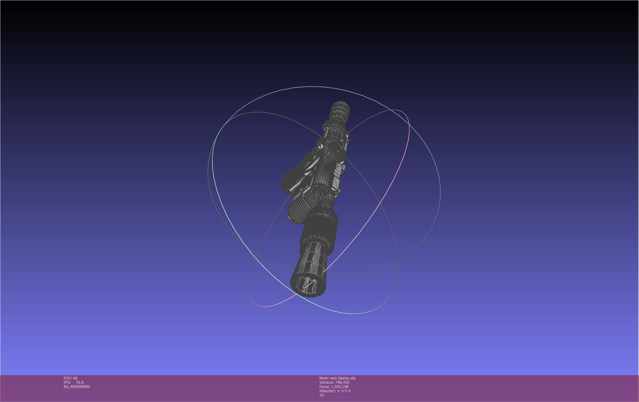 Star Wars Han Solo Blaster Basic Model 3D model_118