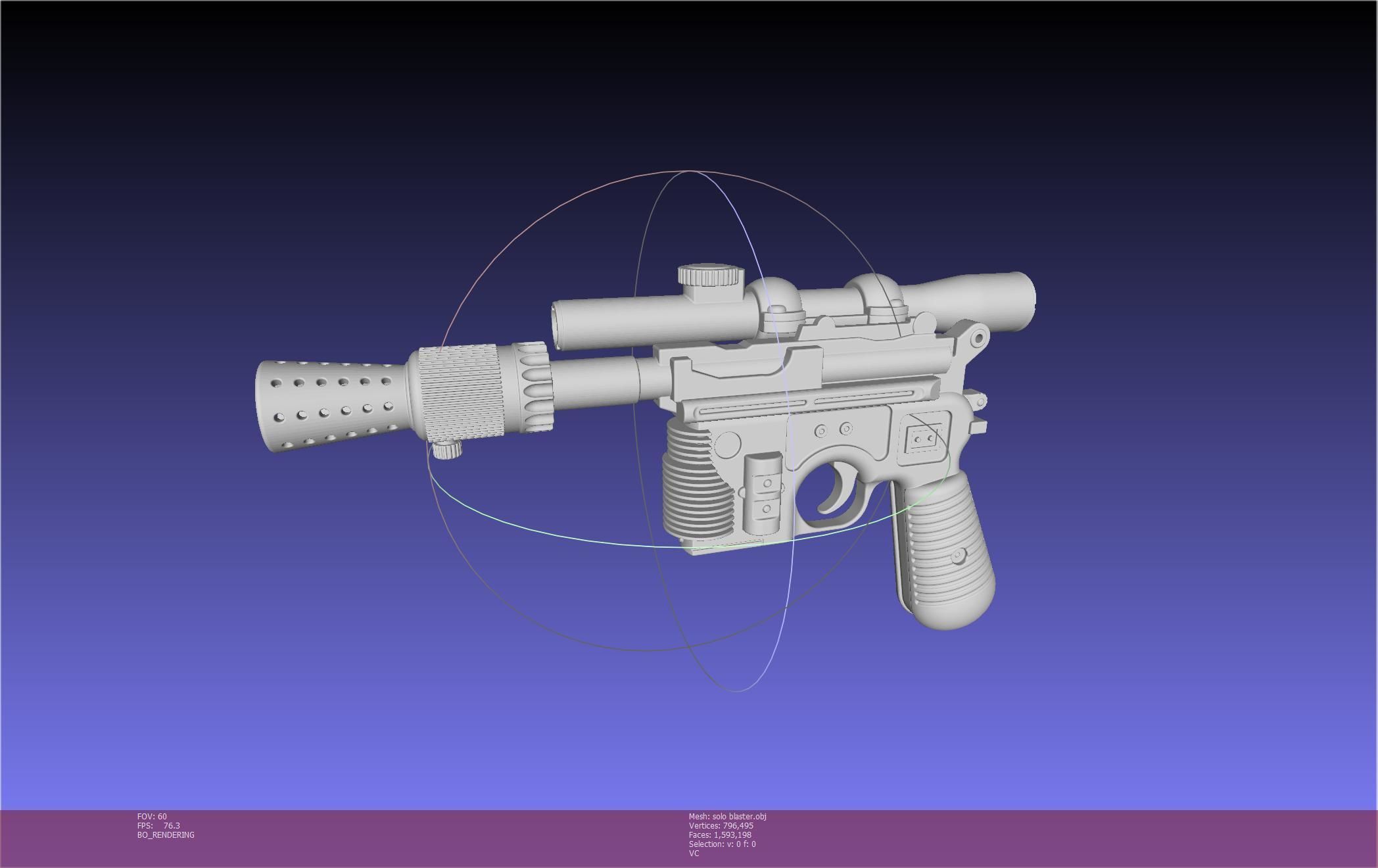 Star Wars Han Solo Blaster Basic Model 3D model_36